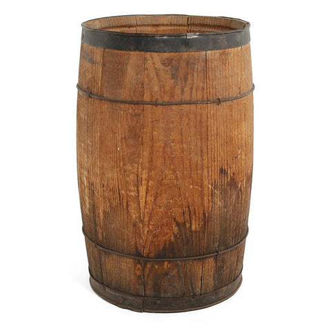 Small Wood Barrel Umbrella Holder