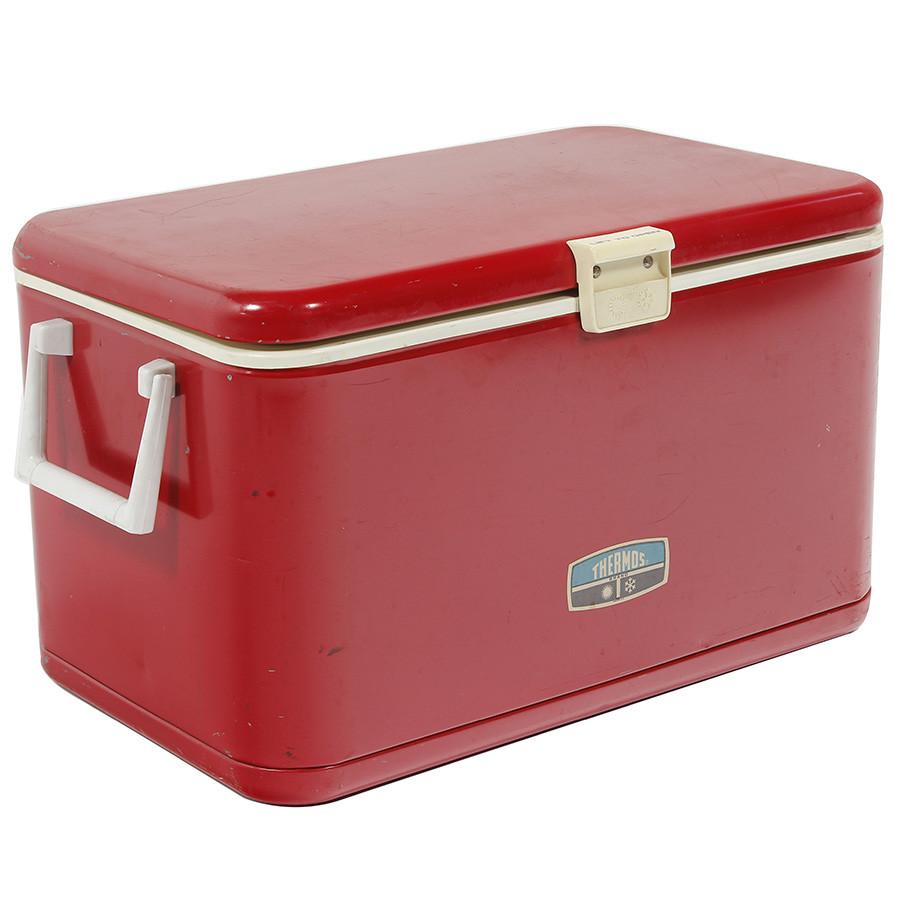 Red Thermos Brand Cooler