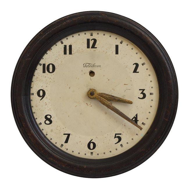 Telechron Round Black Wall Clock