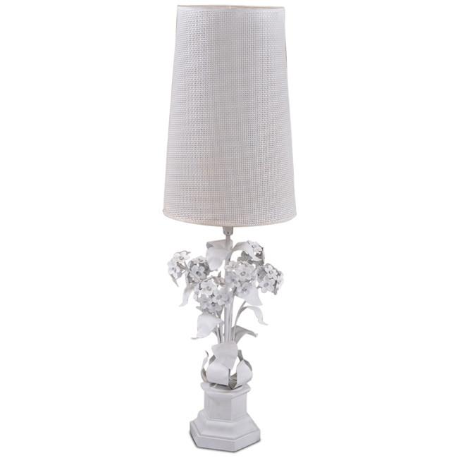 White Flower Table Lamp