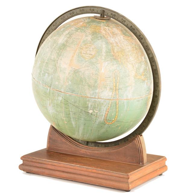 Blue Aqua Distressed Globe