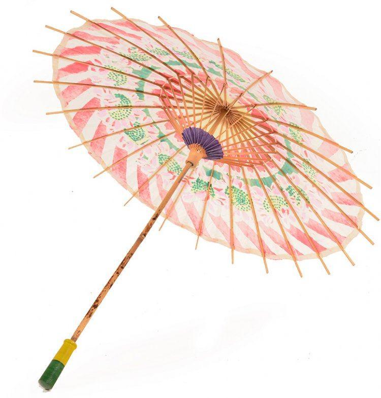 Yellow Umbrella Holder with 5 Parasols (A+D)