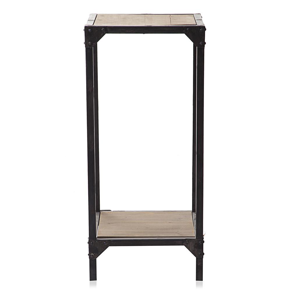 Black Metal Industrial Side Table/Pedestal