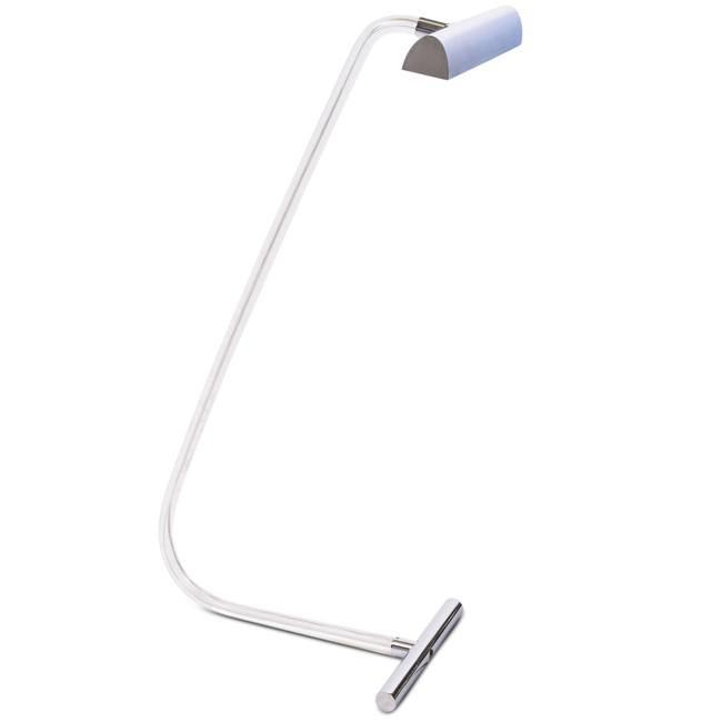 Chrome and Clear Plastic Floor Lamp