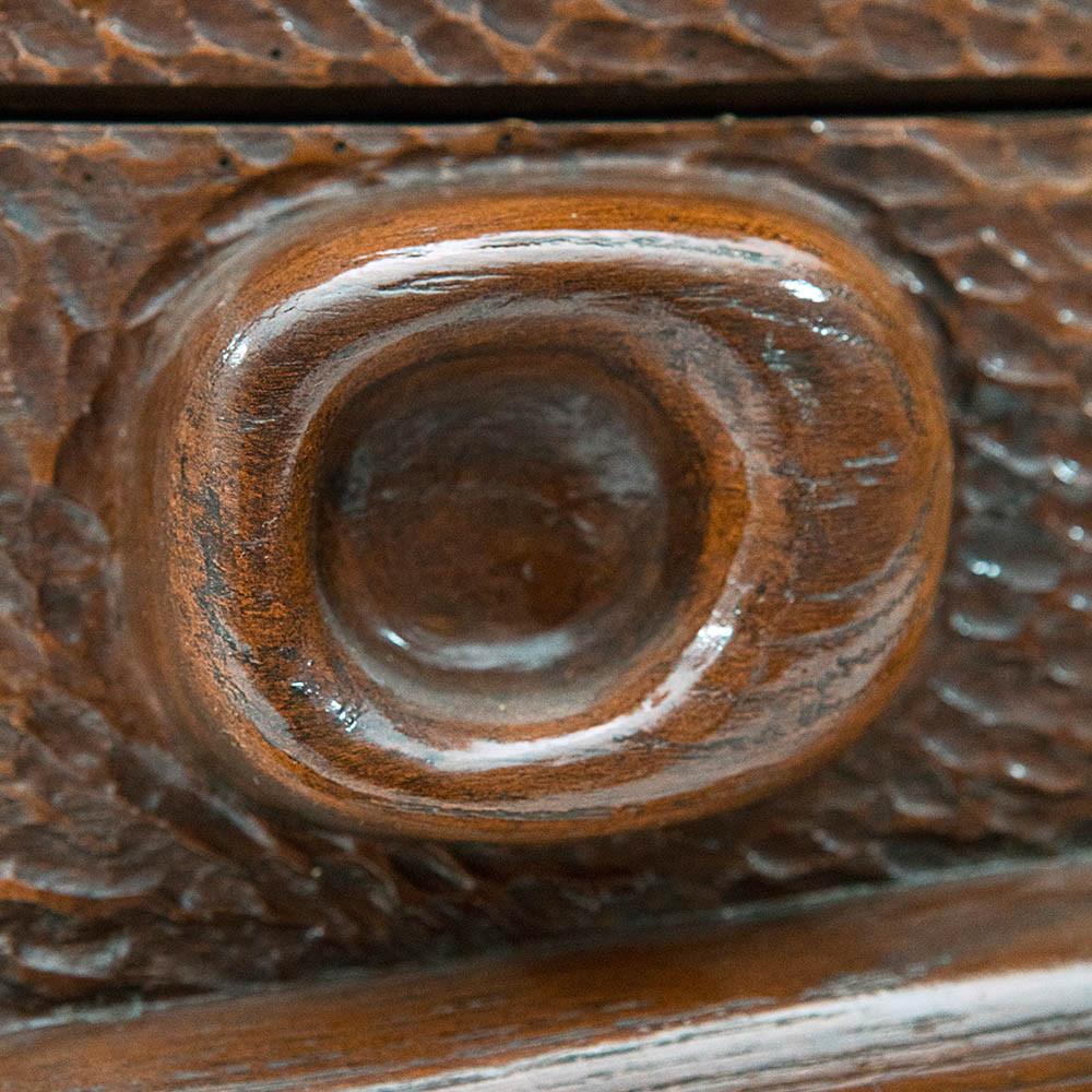 Wood Dark Walnut Abstract Credenza