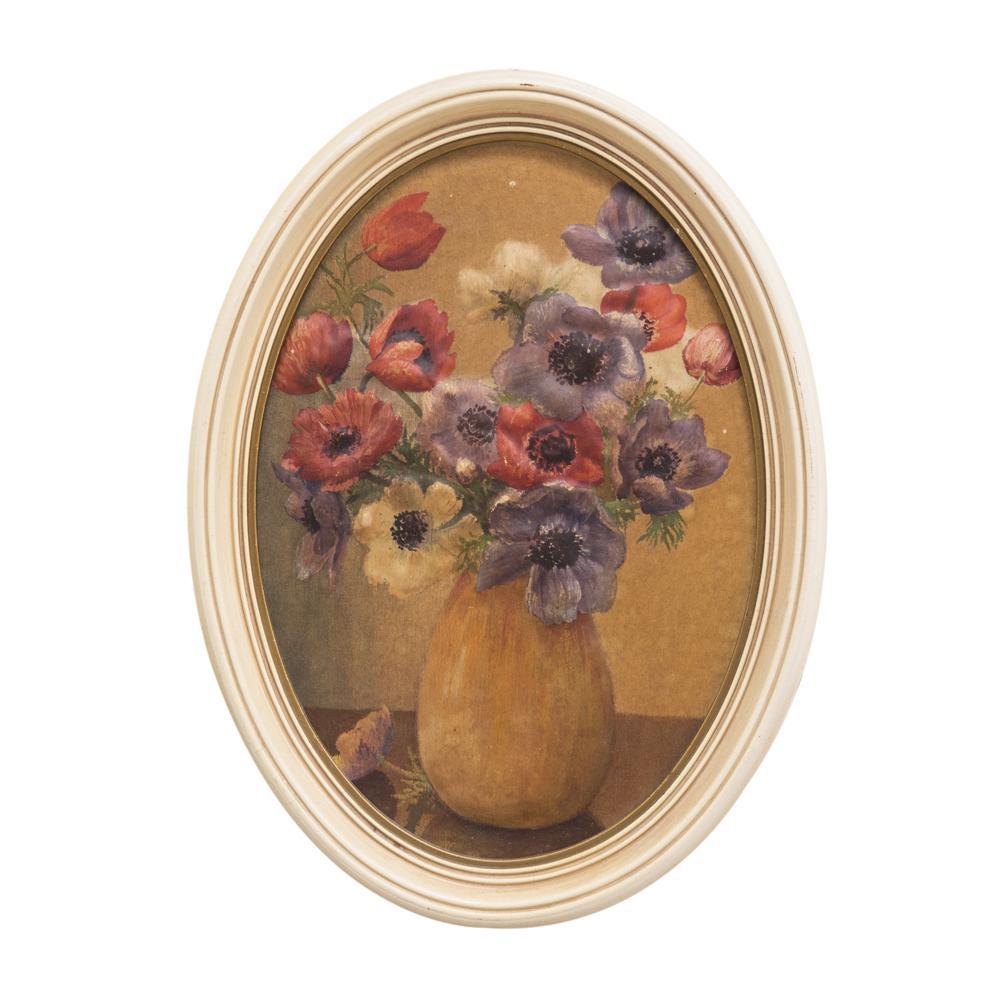 1065 (A+D) Embossed Floral Oval