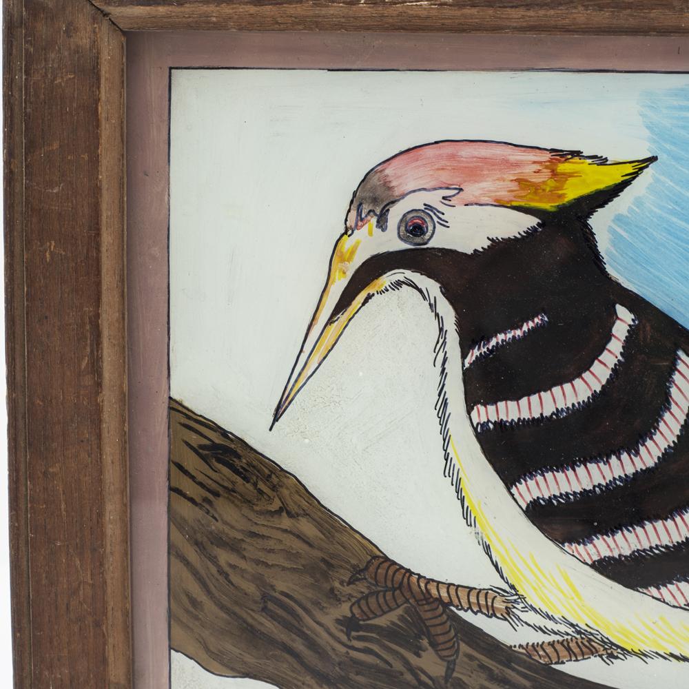 1115 (A+D) India Glass Black Woodpecker