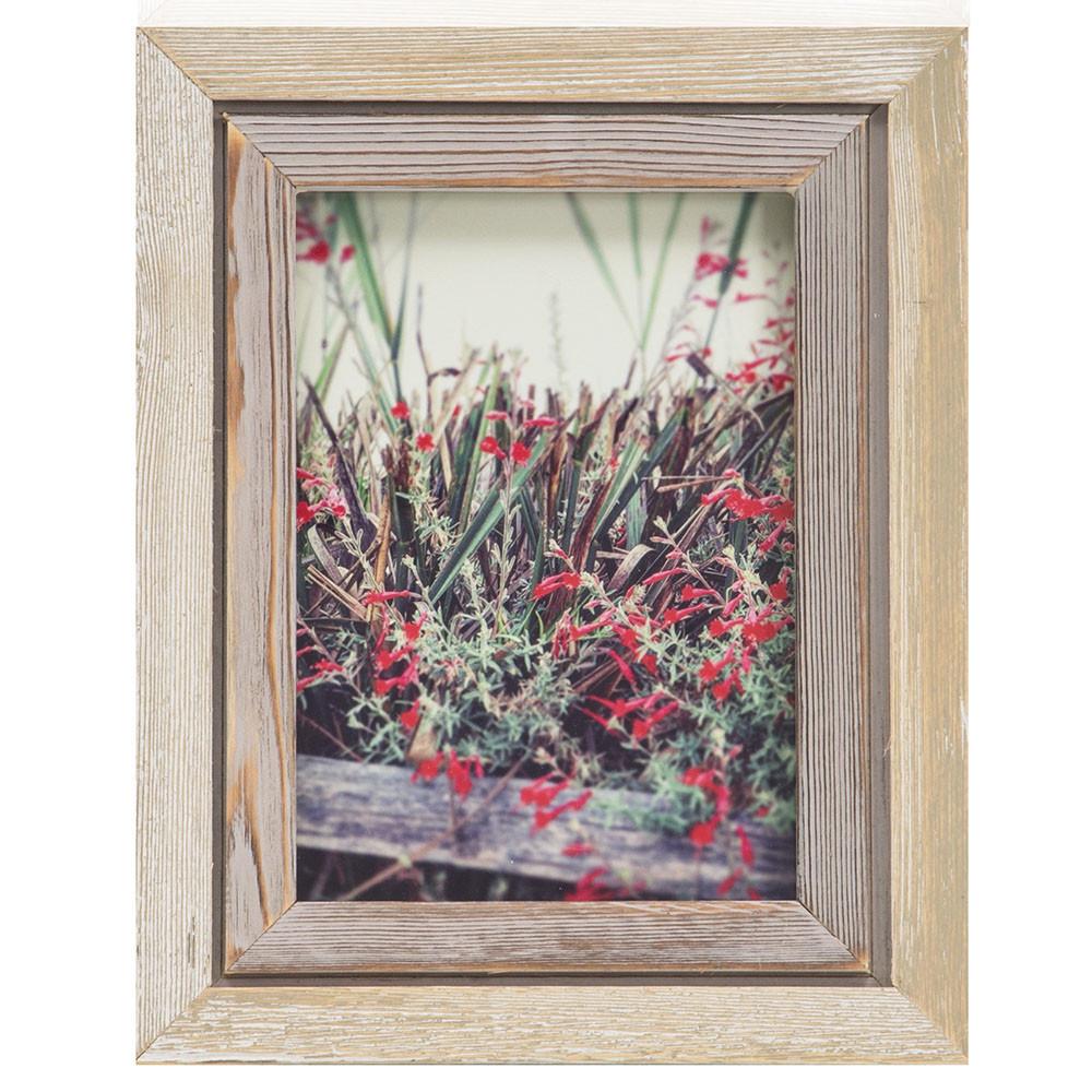 0942 (A+D) Red Flowers Wood Frame