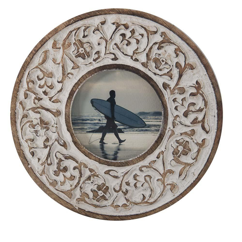 0915 (A+D) Carved Wood Surfer