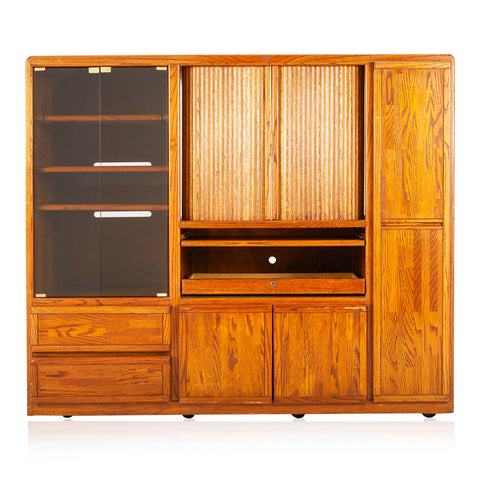 Large Wood Entertainment Media Storage Unit