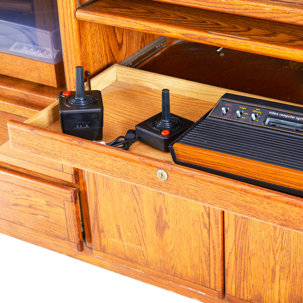 Large Wood Entertainment Media Storage Unit