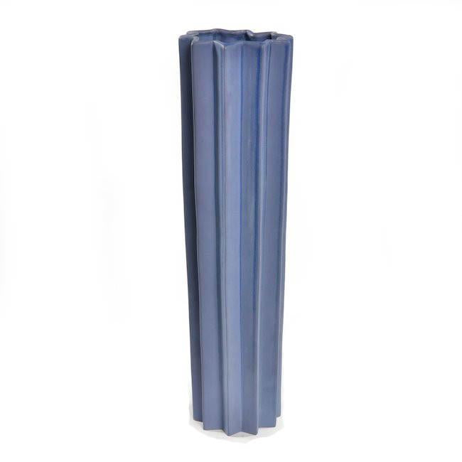 Blue Ceramic Extrude Vase (A+D)