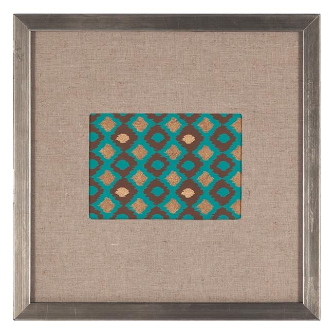 0369 (A+D) Blue Gold Pattern Small (13" x 13")