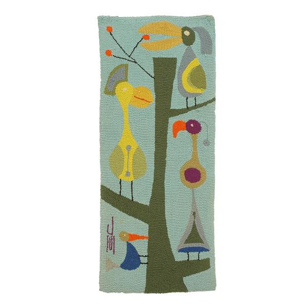 Colorful Birds Vintage Rug Tapestry