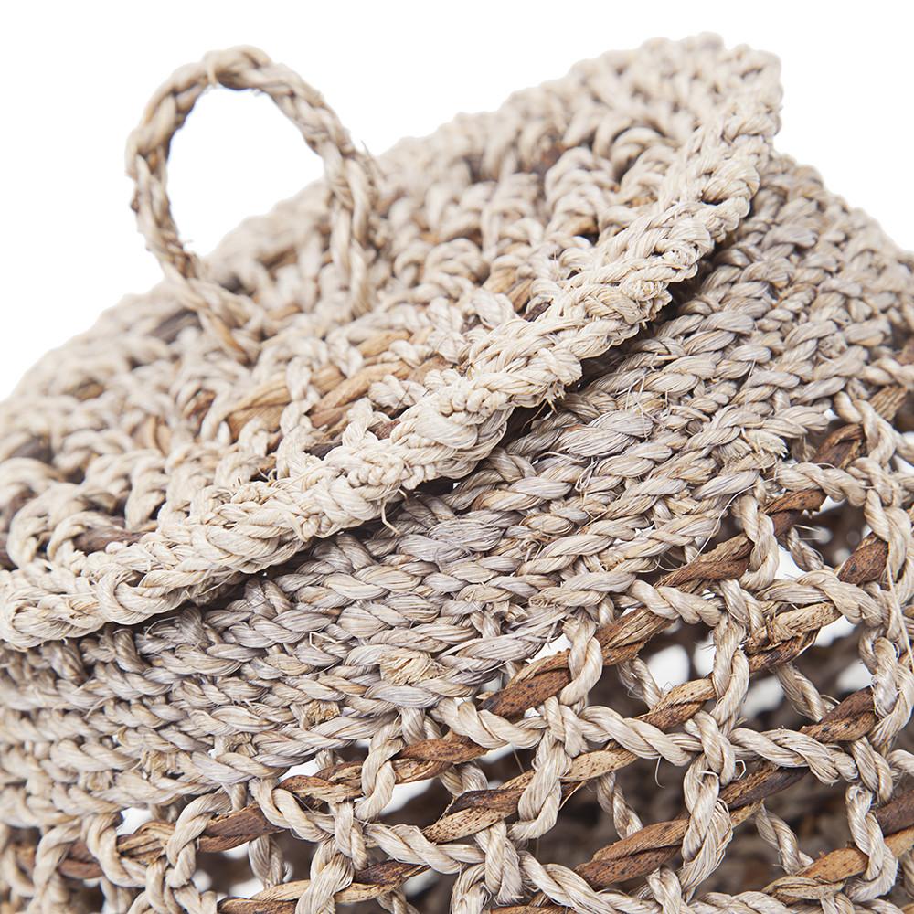 Brown Woven Basket with Lid (A+D)