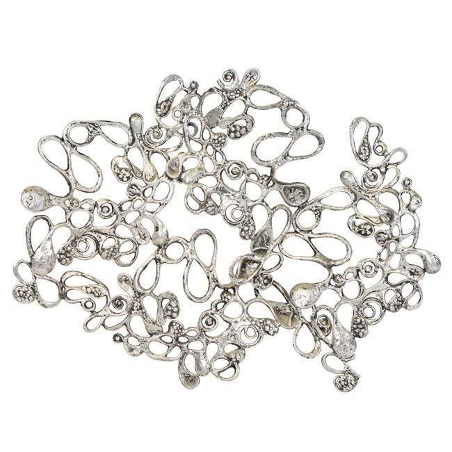 Silver Abstract Loops Wall Sculpture