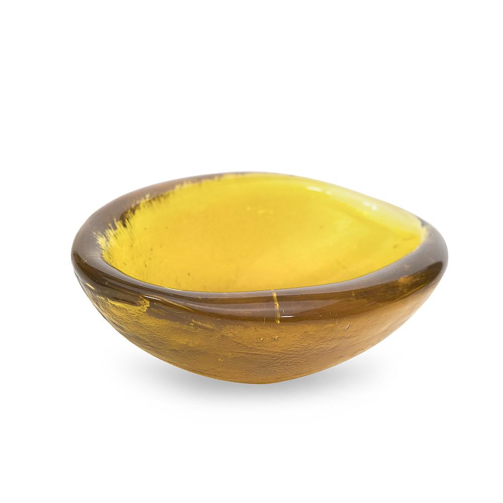 Yellow Glass Ashtray