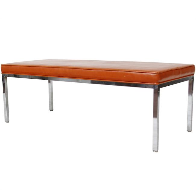 Small Orange & Chrome Case Study Bench