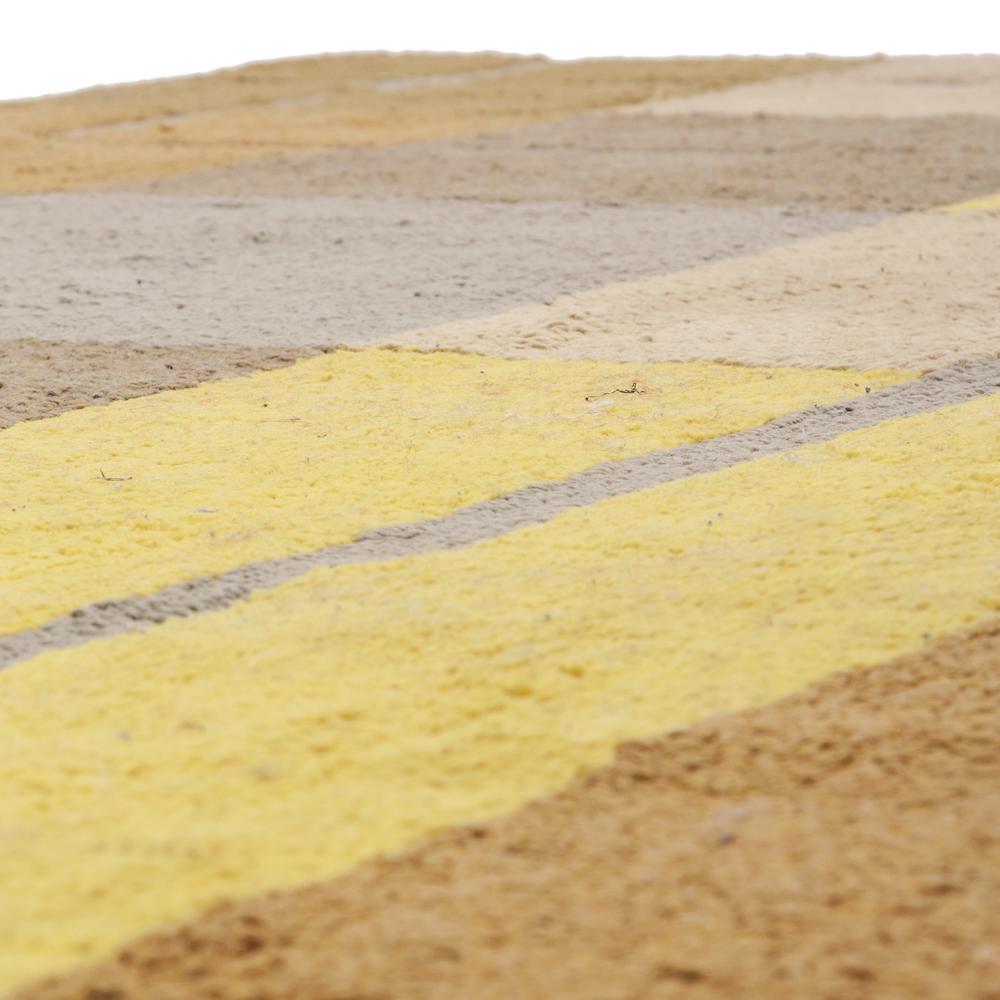 Yellow and Brown Plaid Rug