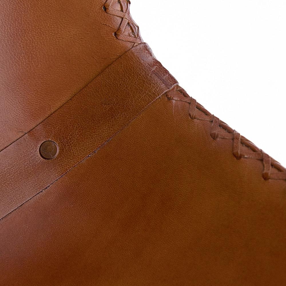 Brown Leather Roadhouse Bar Stool