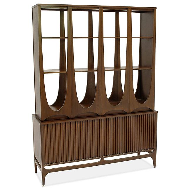 Walnut Cabinet with Shelf Unit