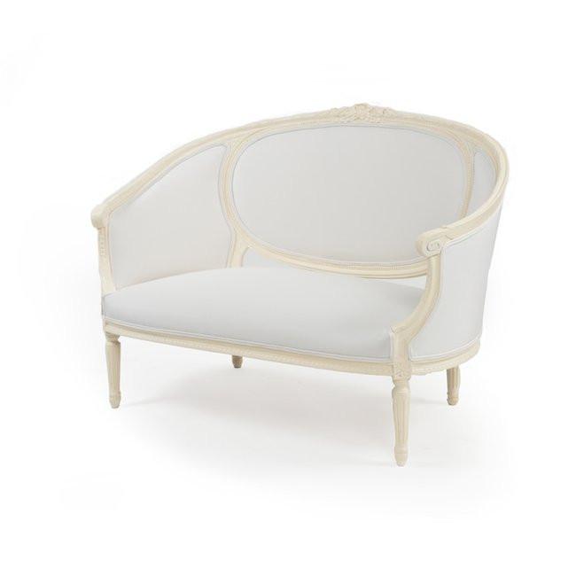 Small Cream Victorian Style Settee