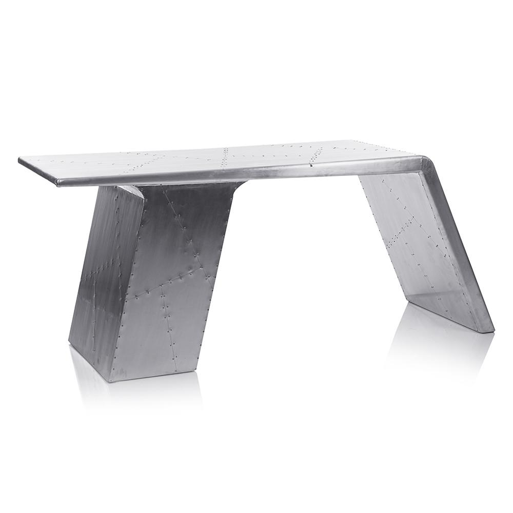 Aviator Hammered Aluminum Desk