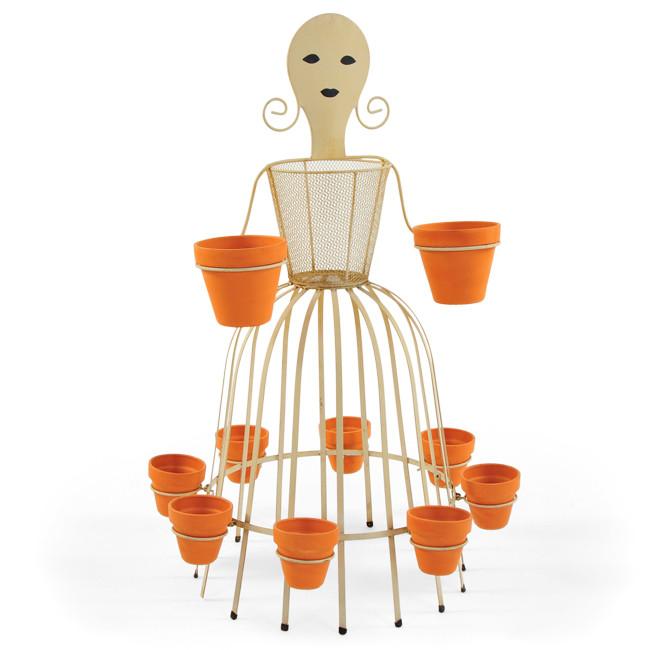 Wire Lady Planter Set