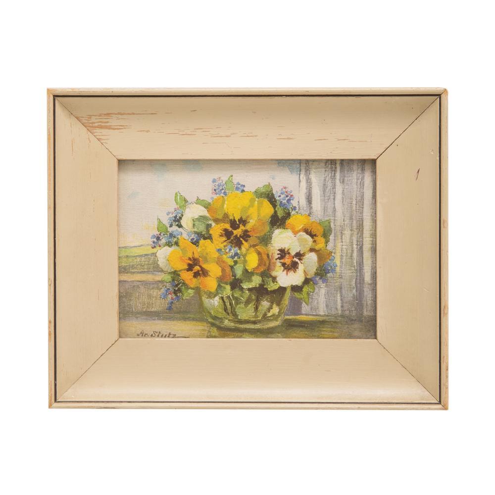 1069 (A+D) Yellow Pansy Floral
