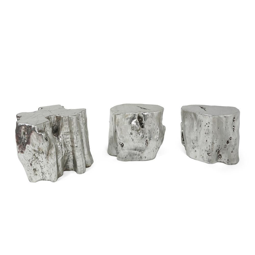 Silver Wood Stump - Large