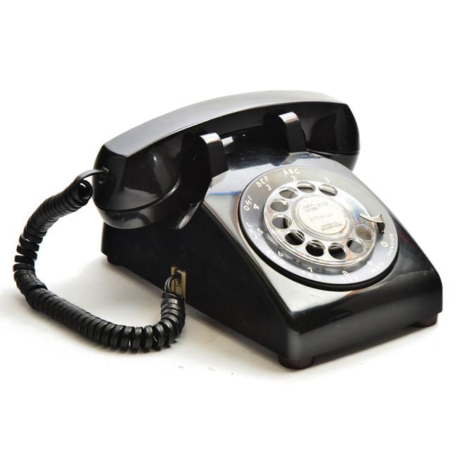 Black Rotary Phone