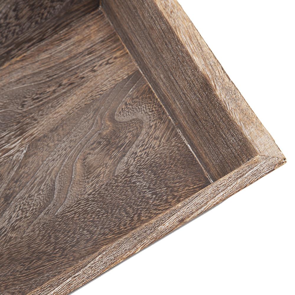 Wood Dark Tray with Grain (A+D)