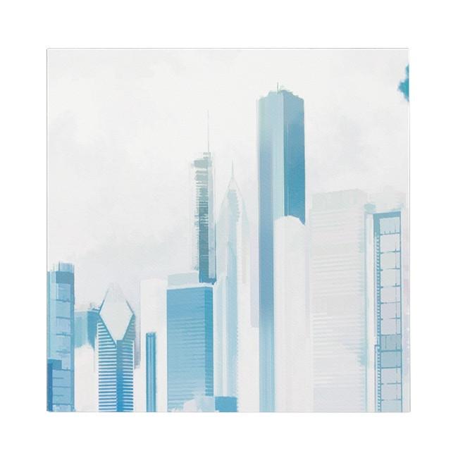 0332 (A+D) Blue Citiscape C (10" x 10")