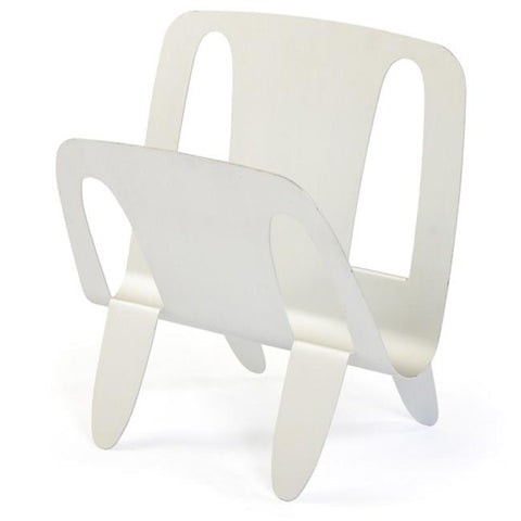Silver Modern Magazine Rack