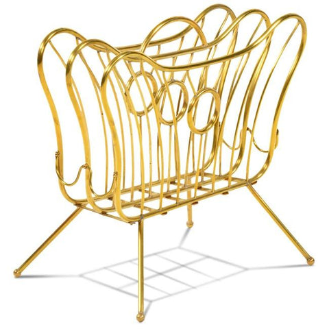 Gold Ornate Magazine Rack