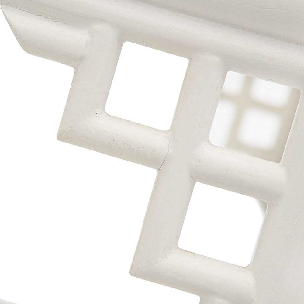 White Rattan Chinese-Style Shelf