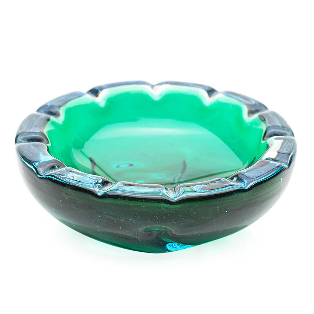 Green Glass Ashtray # 2