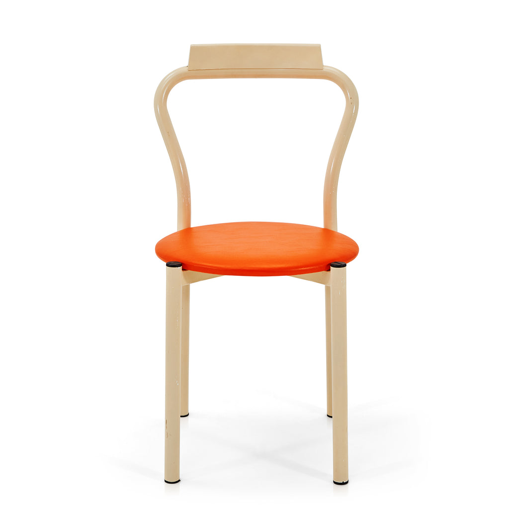 Orange & White Modern Dining Chair