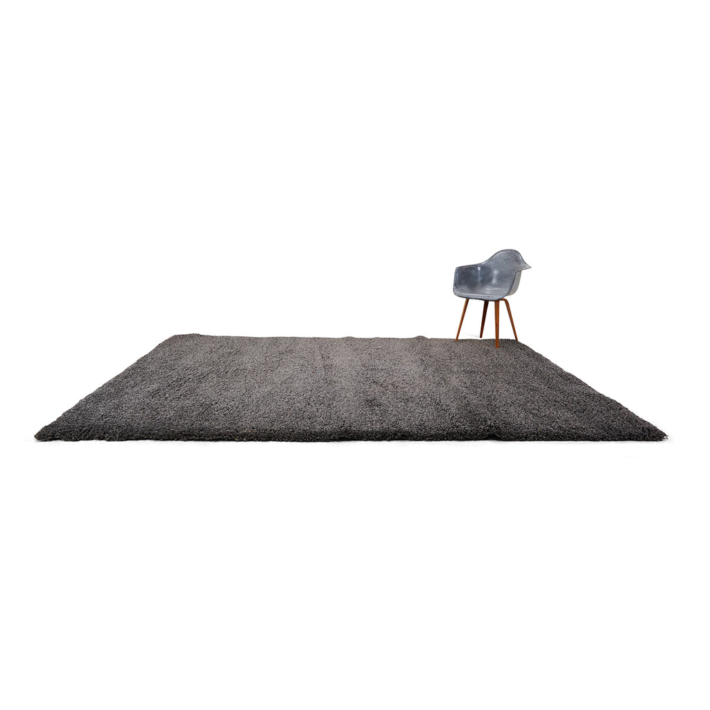 Large Dark Grey Wool Rug