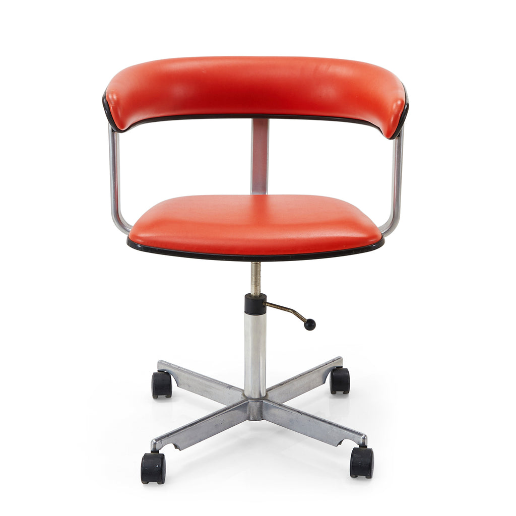 Red & Black Vinyl Office Chair