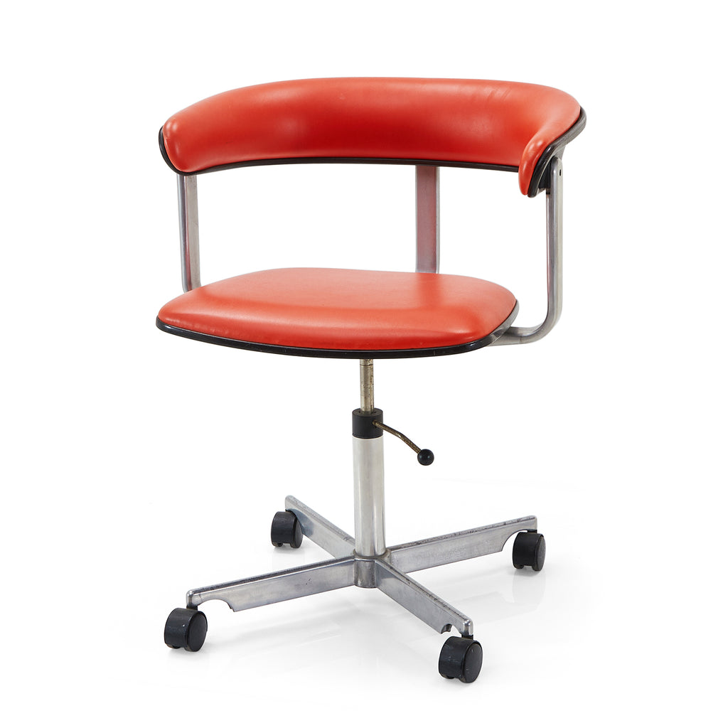 Red & Black Vinyl Office Chair