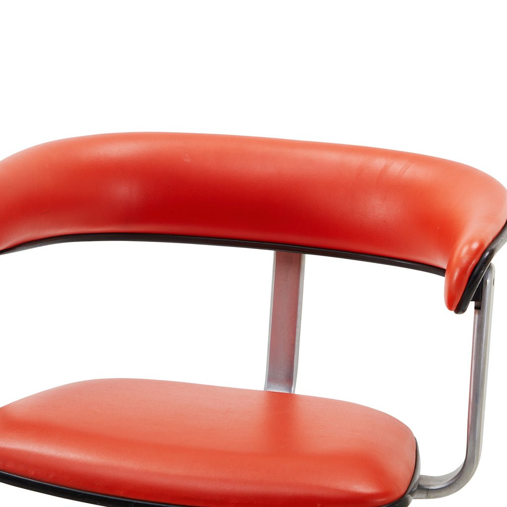 Red & Black Vinyl Office Chair