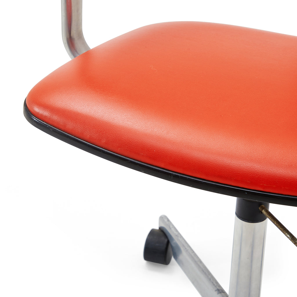 Red & Black Vinyl Office Chair