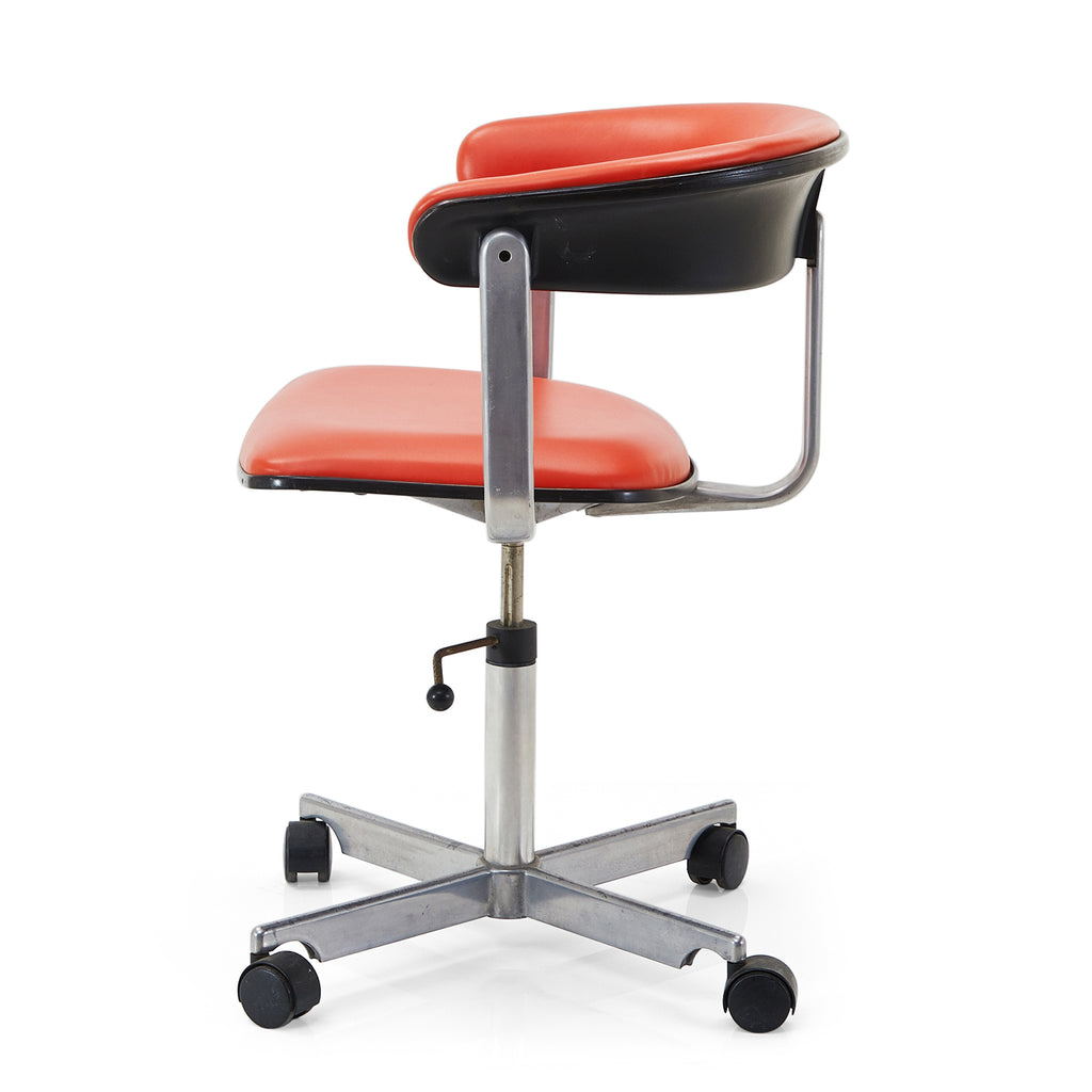 Red & Black Vinyl Office Chair