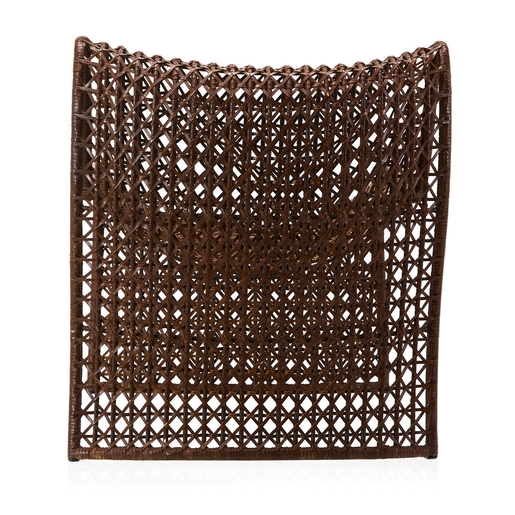 Brown Wicker Modern Wave Chair