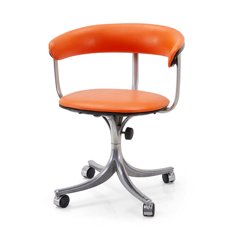 Orange & Black Modern Vinyl Office Chair