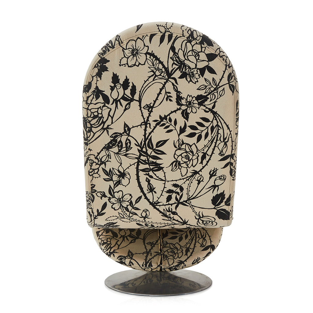 Black & White Floral S-Chair