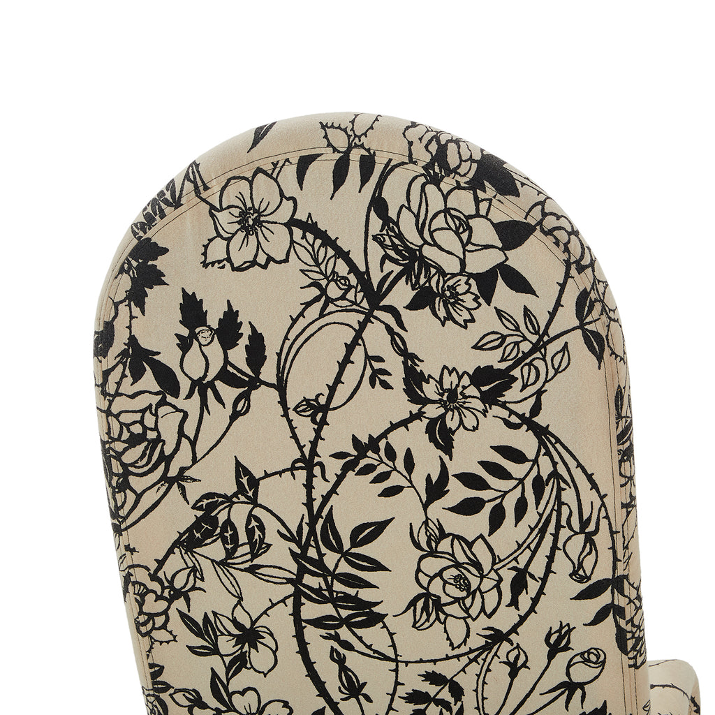 Black & White Floral S-Chair