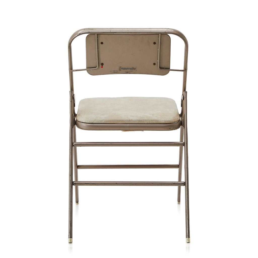 Grey Metal Folding Chair