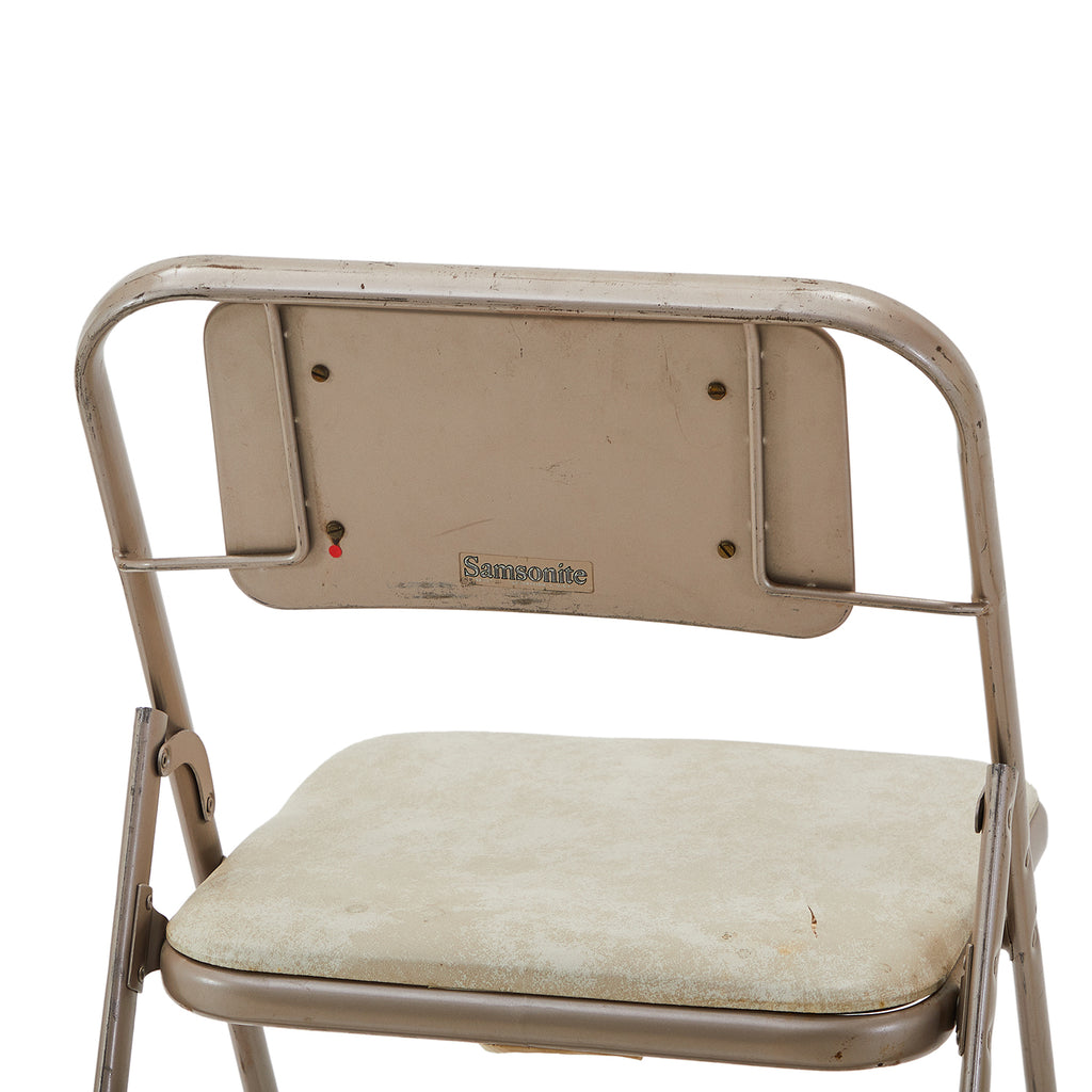 Grey Metal Folding Chair